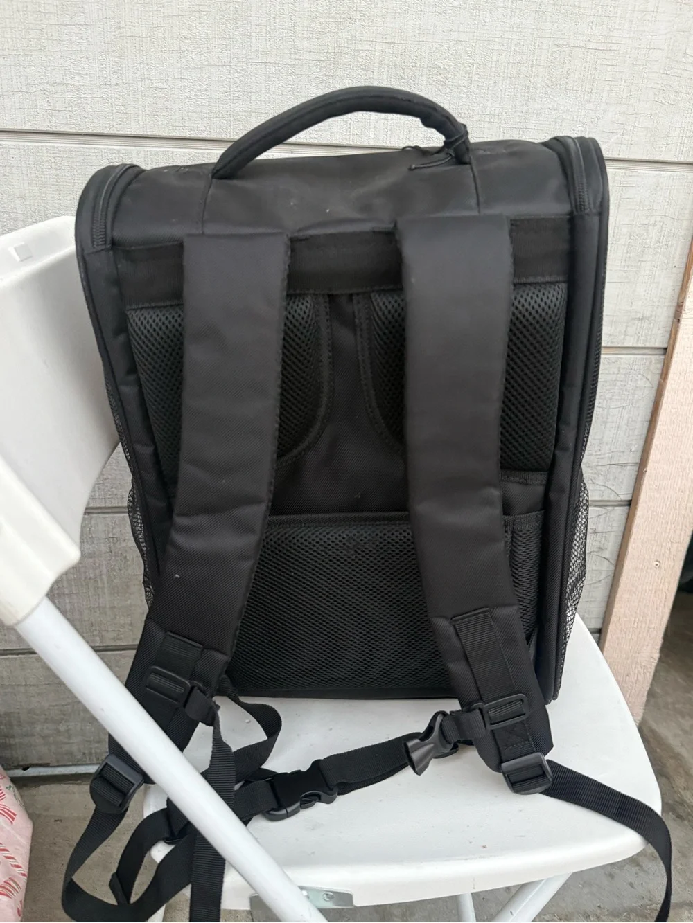 Kenneth Cole Black Backpack Pet Carrier with Gold Trim